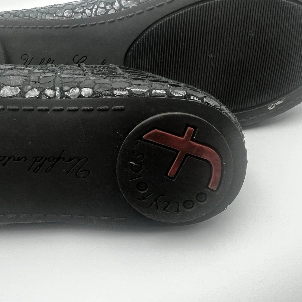Footzyfolds Brittany Demi Flats Size 10M Black Style 1161518 Foldable Shoes